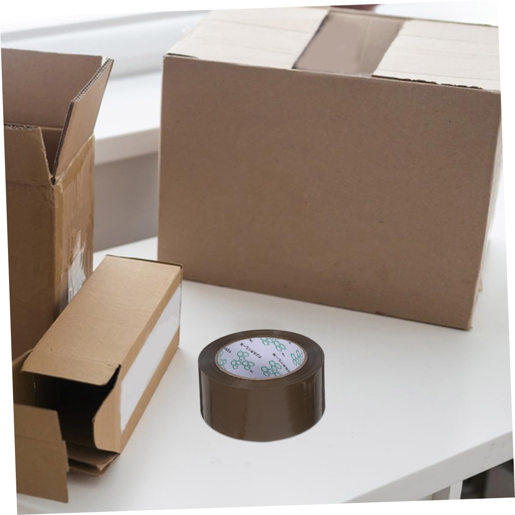 5 Rollen Pack Braunes Packband Starkes Klebeband für Versand Umzug und Verpackung Hochfeste Haftung Vielseitig Einsetzbar für Kartons Büro und Haushalt