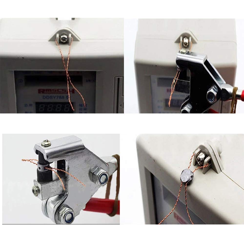 Sigillo Pinza 16,5 cm, adatto per sigilli di piombo Ø 8 mm + Ø 10 mm, incluse accessori 500 sigilli di piombo 8 mm e 100 m dal filo