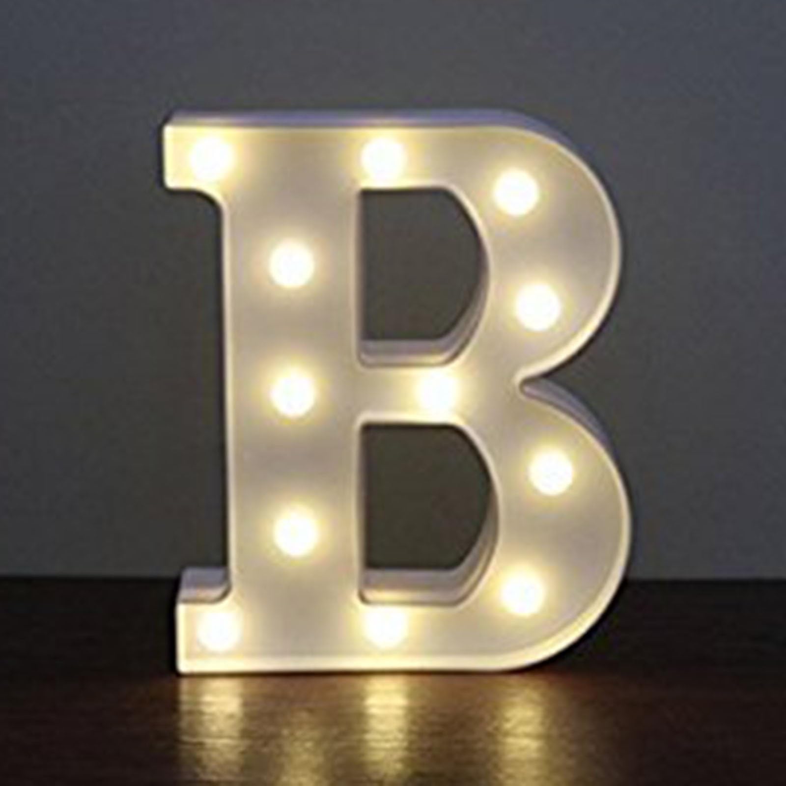 Marquee Letter Lights Sign Warm White LED Light Up Numbers 18th, 30th, 50th Birthday Party for Home Party Wedding Decoration (Color : Letter B, Size : 16CM/6.3in)