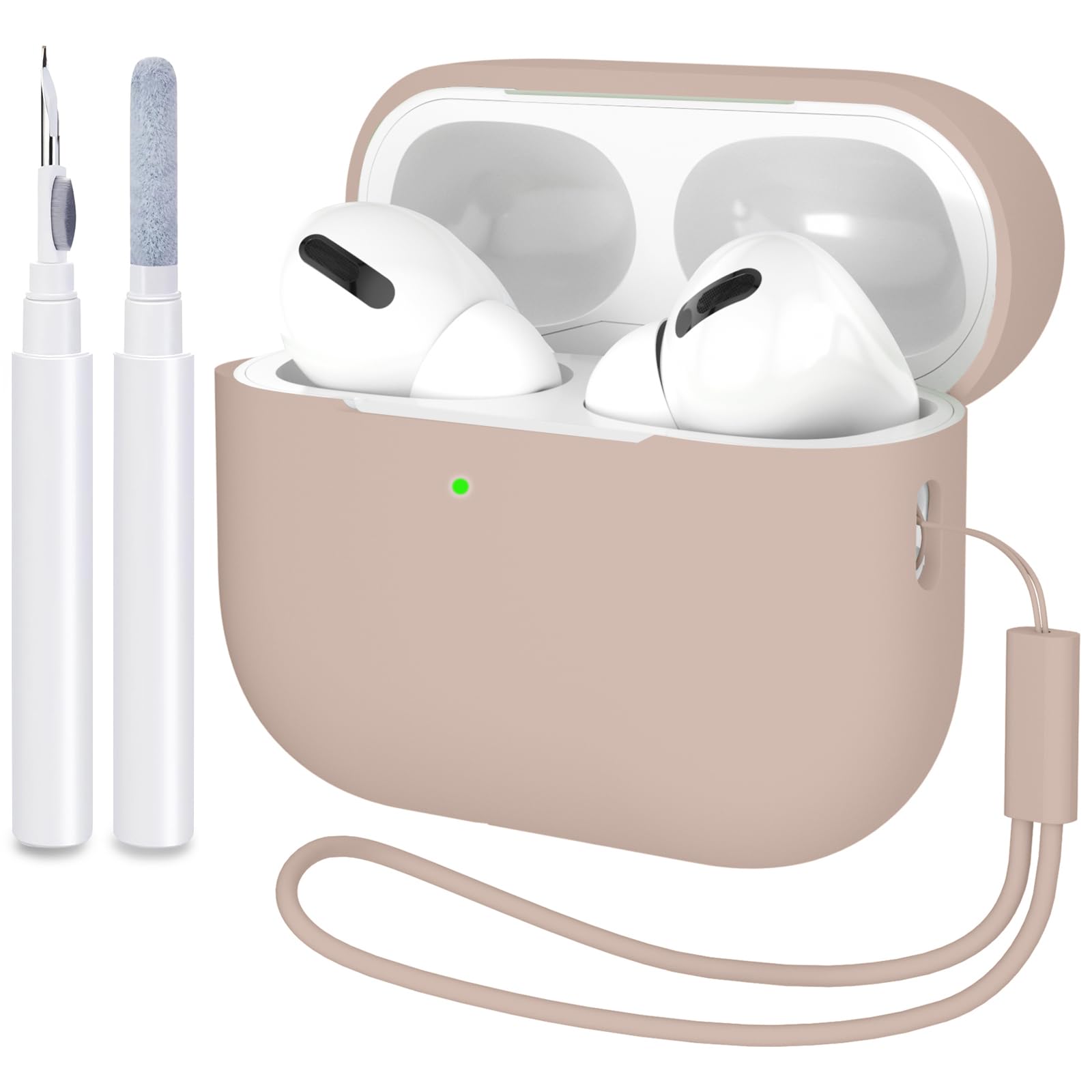 ATUAT for AirPods Pro 2nd Generation Case Cover(2022), Protective Soft Silicone Skin Accessories for Men Women Boys Girls for Apple AirPods Pro Gen 2, Front LED Visible-Tan Brown