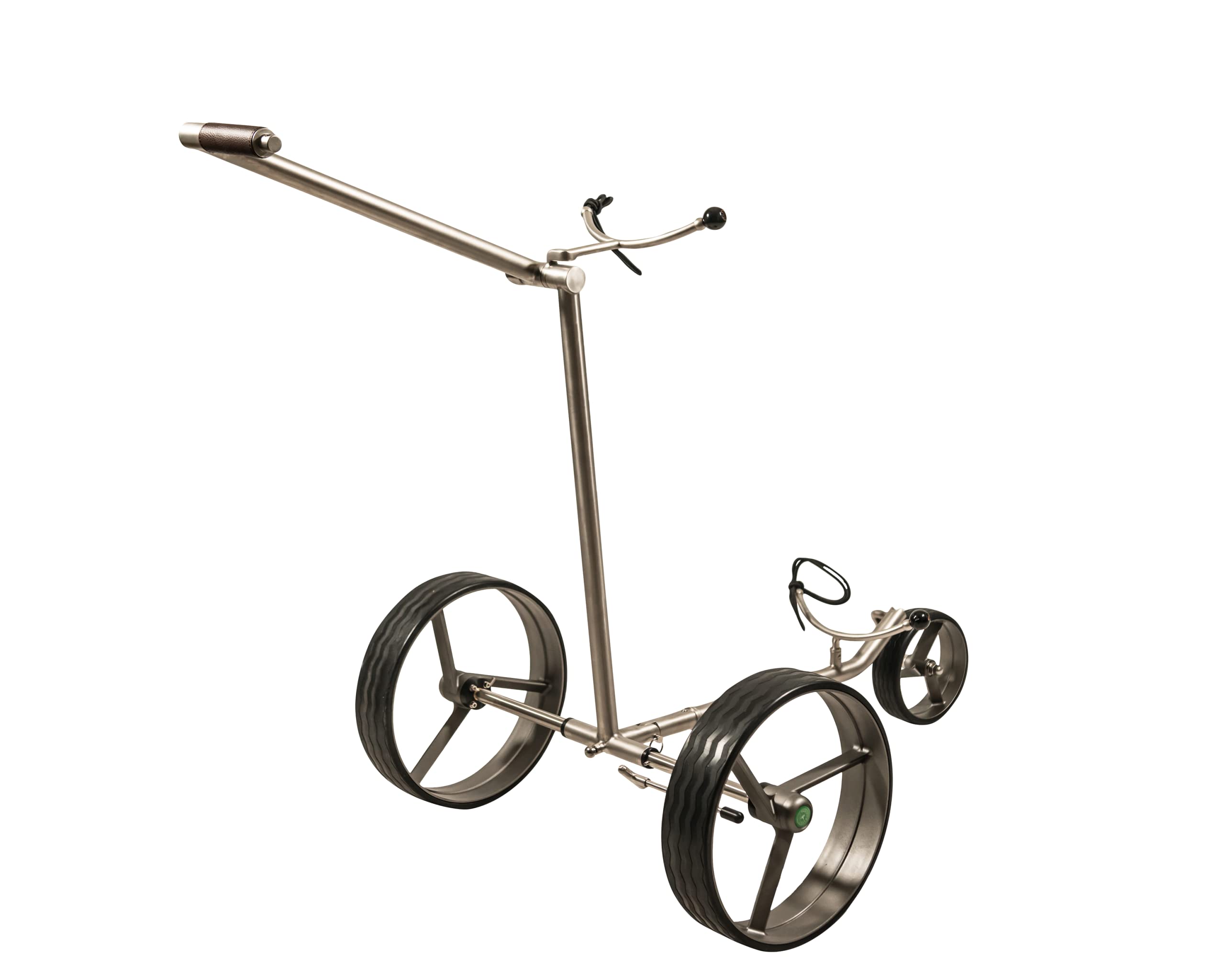 Edelstahl 3 Rad Golftrolley klappbar Fasan matt