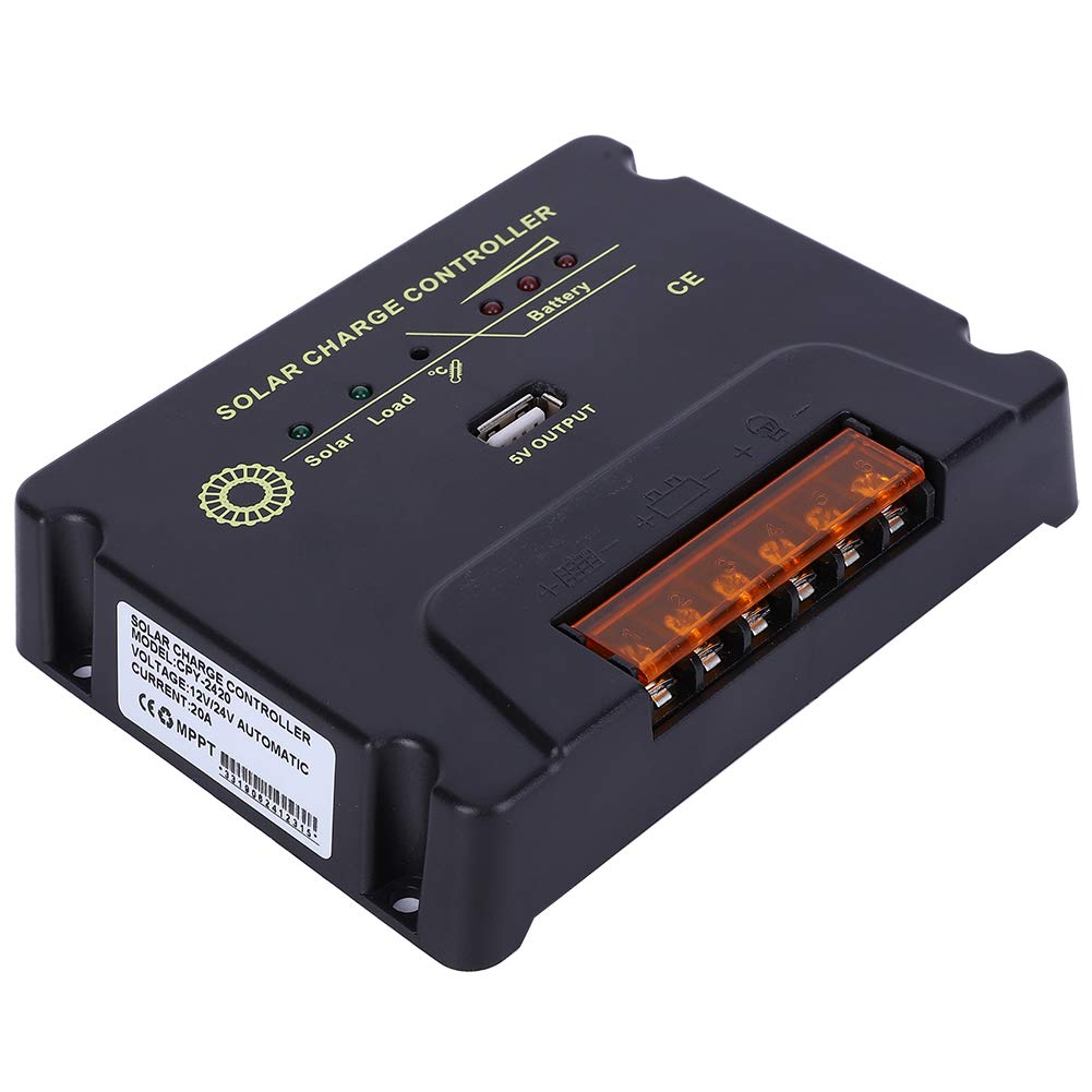 Marhynchus Controlador de Carga MPPT 12V 24V 20A Tablero de Control de