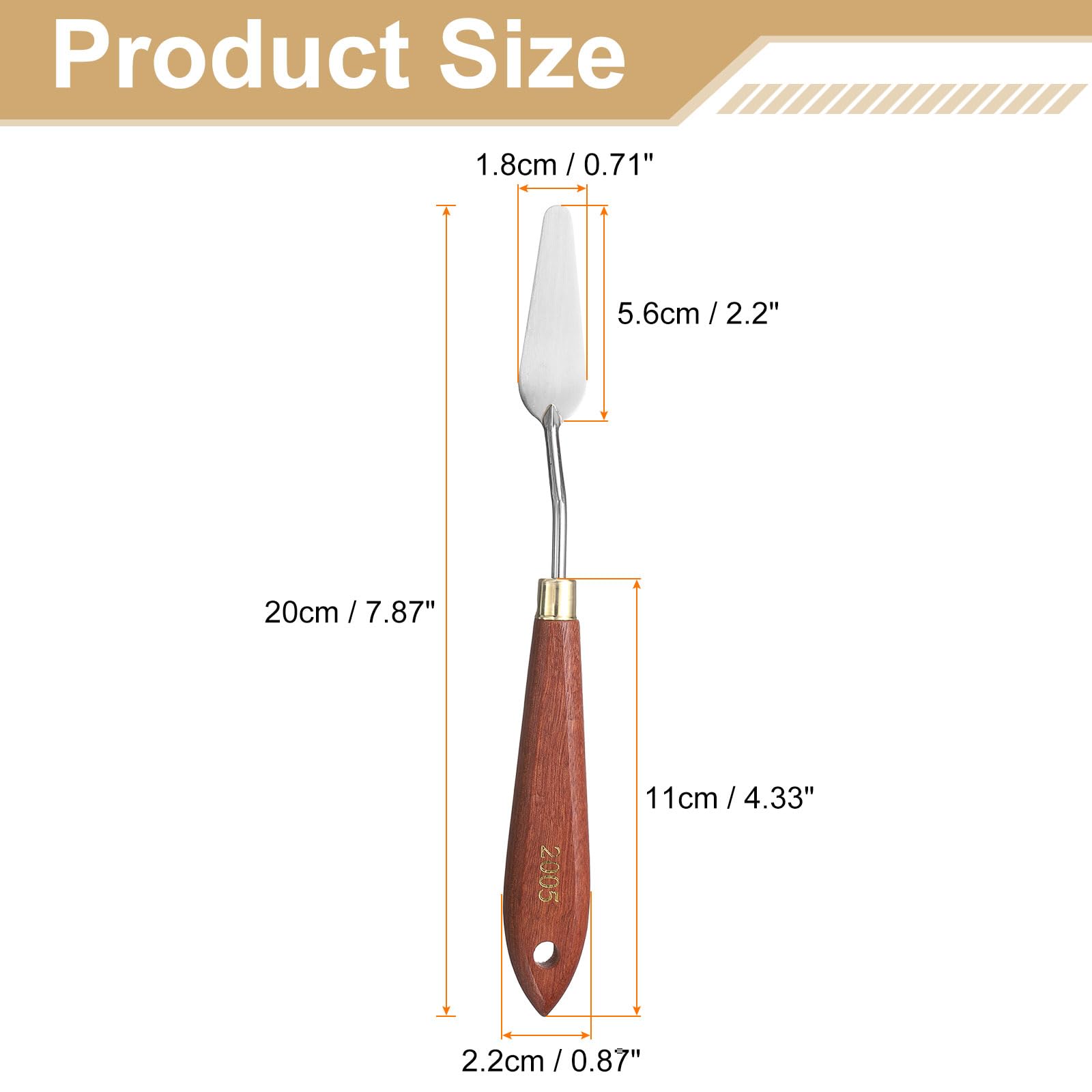 HARFINGTON 2pcs Palette Knife Painting Tool 2.17