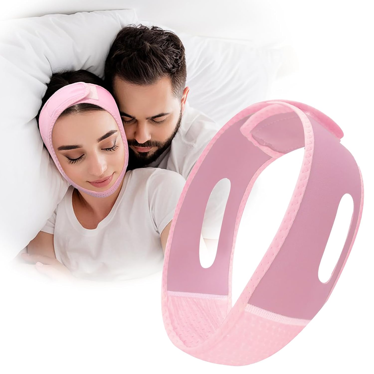 Chin Strap for CPAP Users, Chin Strap for Snoring, Chin Strap for Sleeping, Anti Snoring Devices Adjustable, Anti Snoring Devices Breathable and Reusable, Chin Strap for Men and Women to Stop Snoring Chin Strap for CPAP Users, Chin Strap for Snoring, Chin Strap for Sleeping, Anti Snoring Devices Adjustable, Anti Snoring Devices Breathable and Reusable, Chin Strap for Men and Women to Stop Snoring
