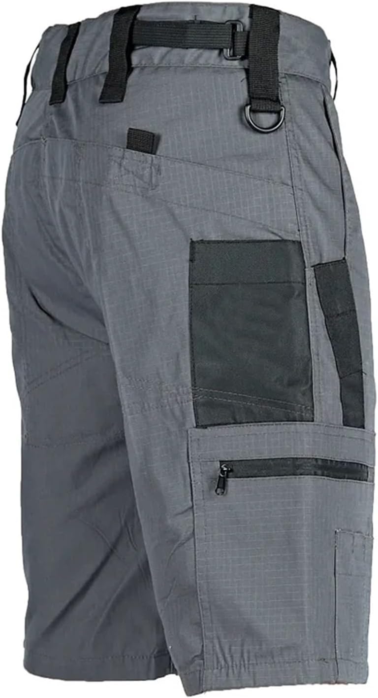 Summer Tactical Shorts Men Quick Dry Cargo Shorts Multi-Pocket Wear-Resistant Waterproof Short Trousers Outdoor Hiking