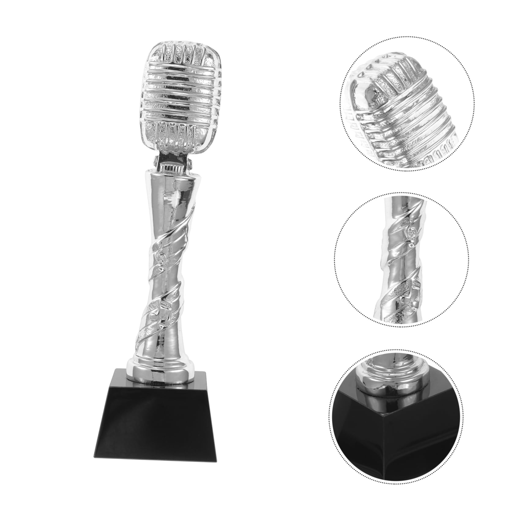 BESTonZON De Competición Forma De Micrófono para Concursos De Premios De Participación para Fiestas De Karaoke Decoración Musical para De Competición