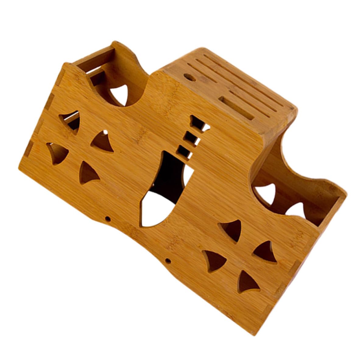 LABRIMP Bloc à Couteaux en Bambou Robuste Support Multi-fonction Pratique et Rangement Cuisine Simple