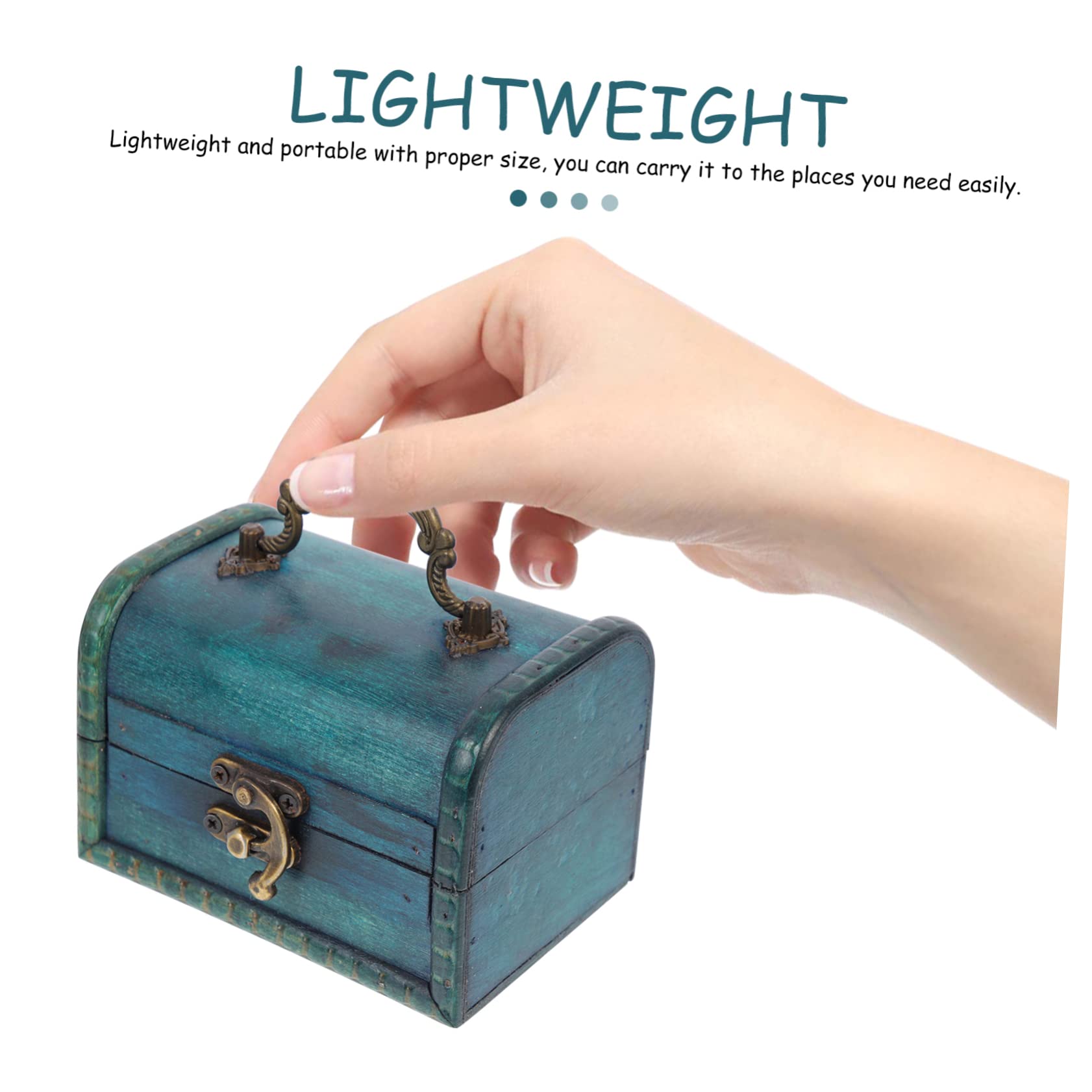 Coffre Au Trésor, Mini Petites Boîtes à Bijoux Vintage Avec Vieux Cadenas En Bronze Pour Ranger Des Bijoux, Idéal Pour La Maison Ou Les Voyages En Plein Air(Carte Du Monde