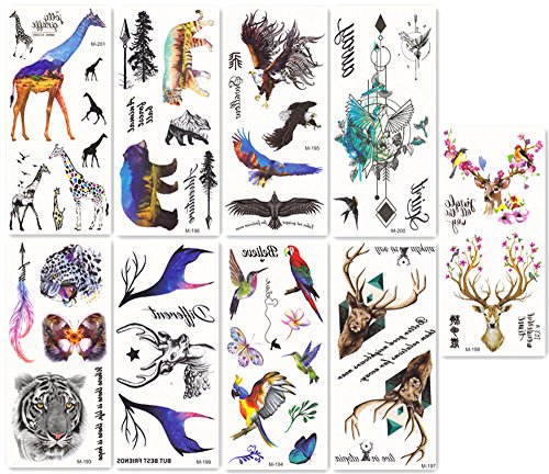 DaLin Sexy Temporary Tattoos Women 9 Sheets