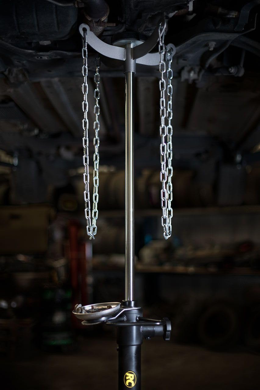 Rodcraft GHN600 Getriebeheber mit 600 kg Hubkapazität, Höhe von 1,18 m bis max. 2 m, großes Fusspedal, Doppelkolben, Sicherheitsventil, automatisches langsames Absenken, Gewicht 36,9 kg