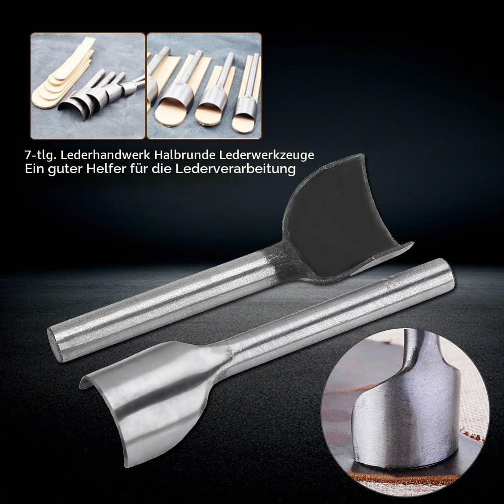 7 Stücke Halbrunde Cutter, Leder Handwerk Halbrunde Cutter Punch Strap Gürtel Brieftasche Und DIY Handarbeit Werkzeuge Set 10-40mm