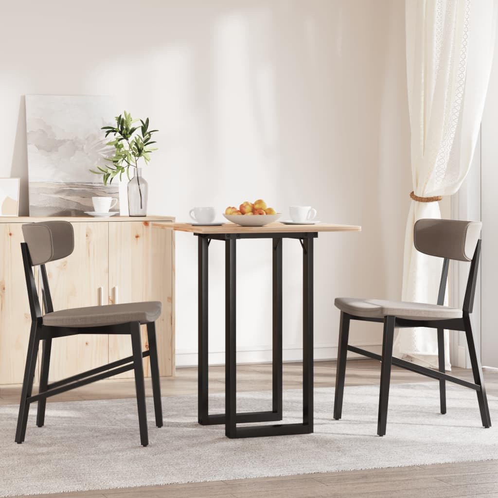 vidaXL Telaio Gambe a O per Tavolo da Pranzo 80x40x73 cm in Acciaio