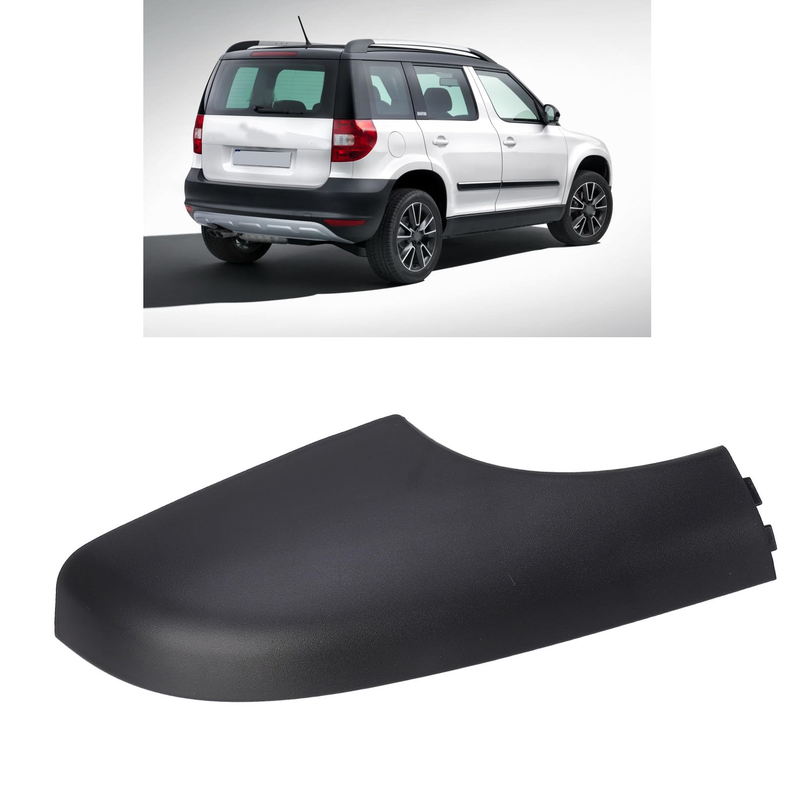 Yctze Yctze – Capuchon de rail de toit pour SUV – Housse extérieure élégante et résistante à la décoloration pour porte-bagages de toit, installation facile, protection fiable (avant gauche