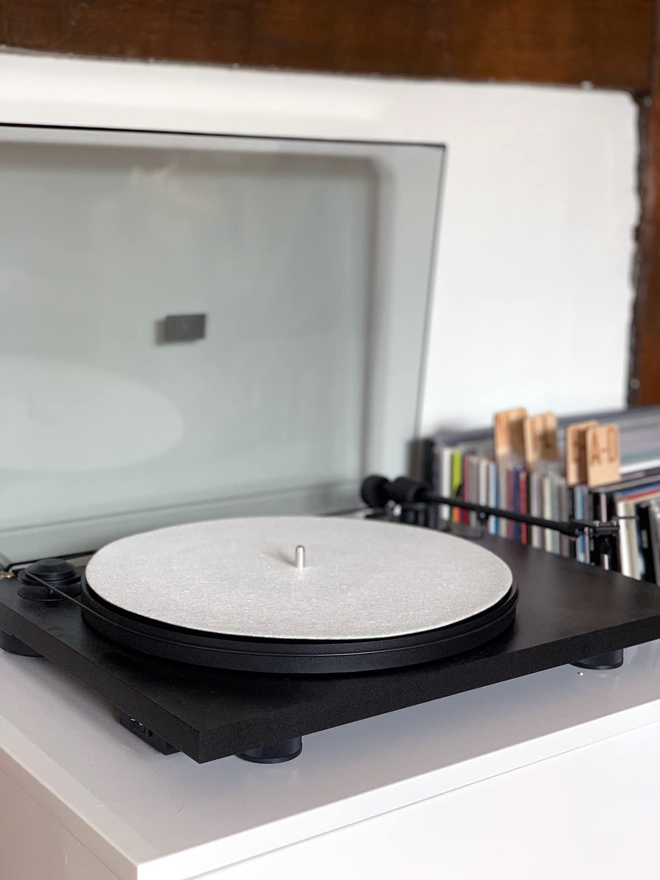 Next Ferry - Slipmat - Personalisierbar mit Wunschtext & Foto - Plattenspieler Matte aus Filz - Slipmats für Dj's - Plattentellerauflage für alle Plattenspieler Turntables - gedruckt in Deutschland