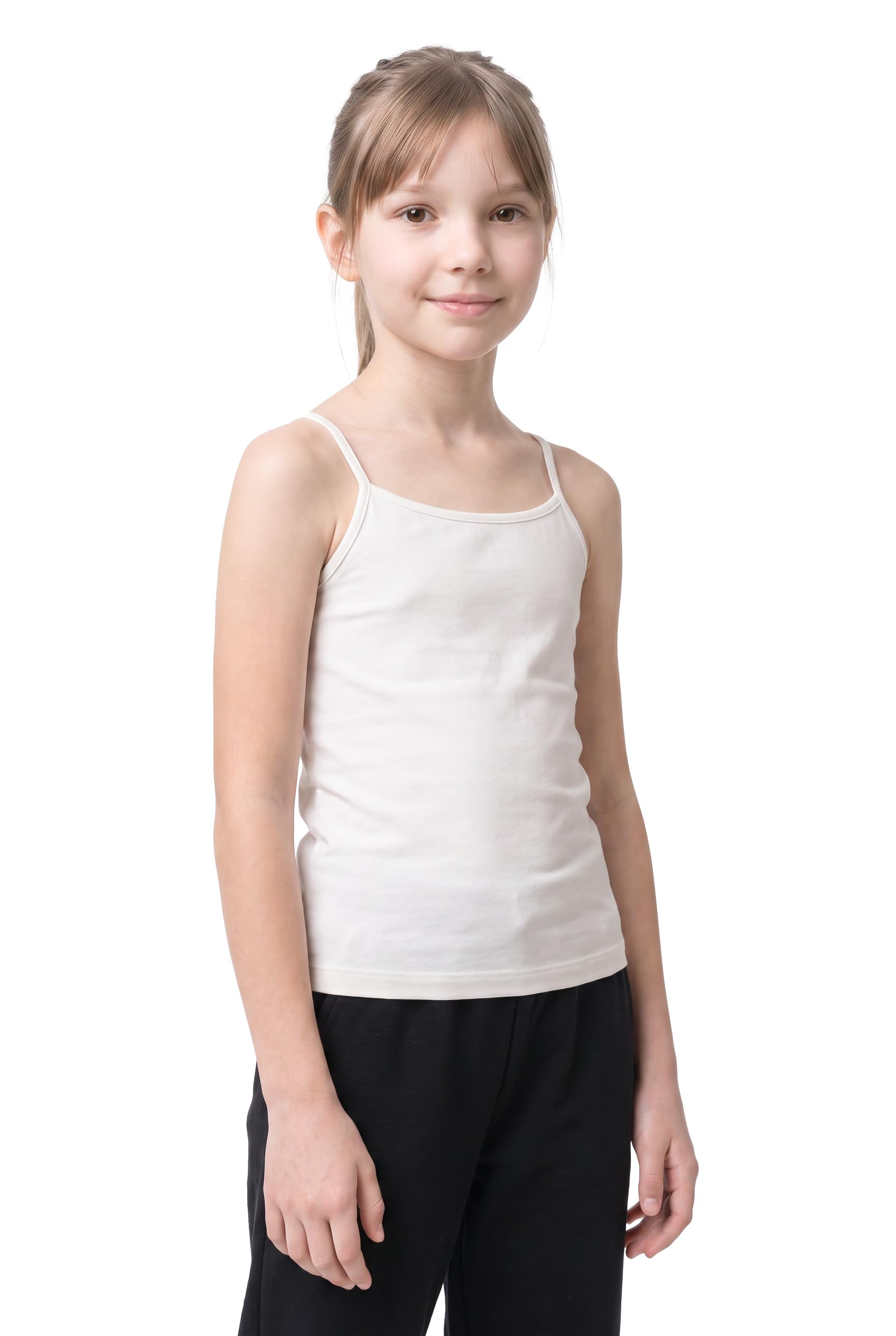 Kurve Girl’s Sleeveless Tank Top – Stretch Undershirts Cami Camisole, UV Protective Fabric, Rated UPF 50+ (Made in USA)