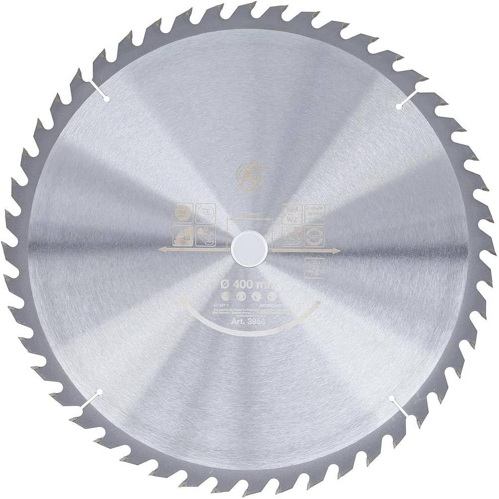 D-Work - Lama per sega circolare in metallo duro, 400 x 30 x 3,4 mm, 48 denti, precisione e durata,