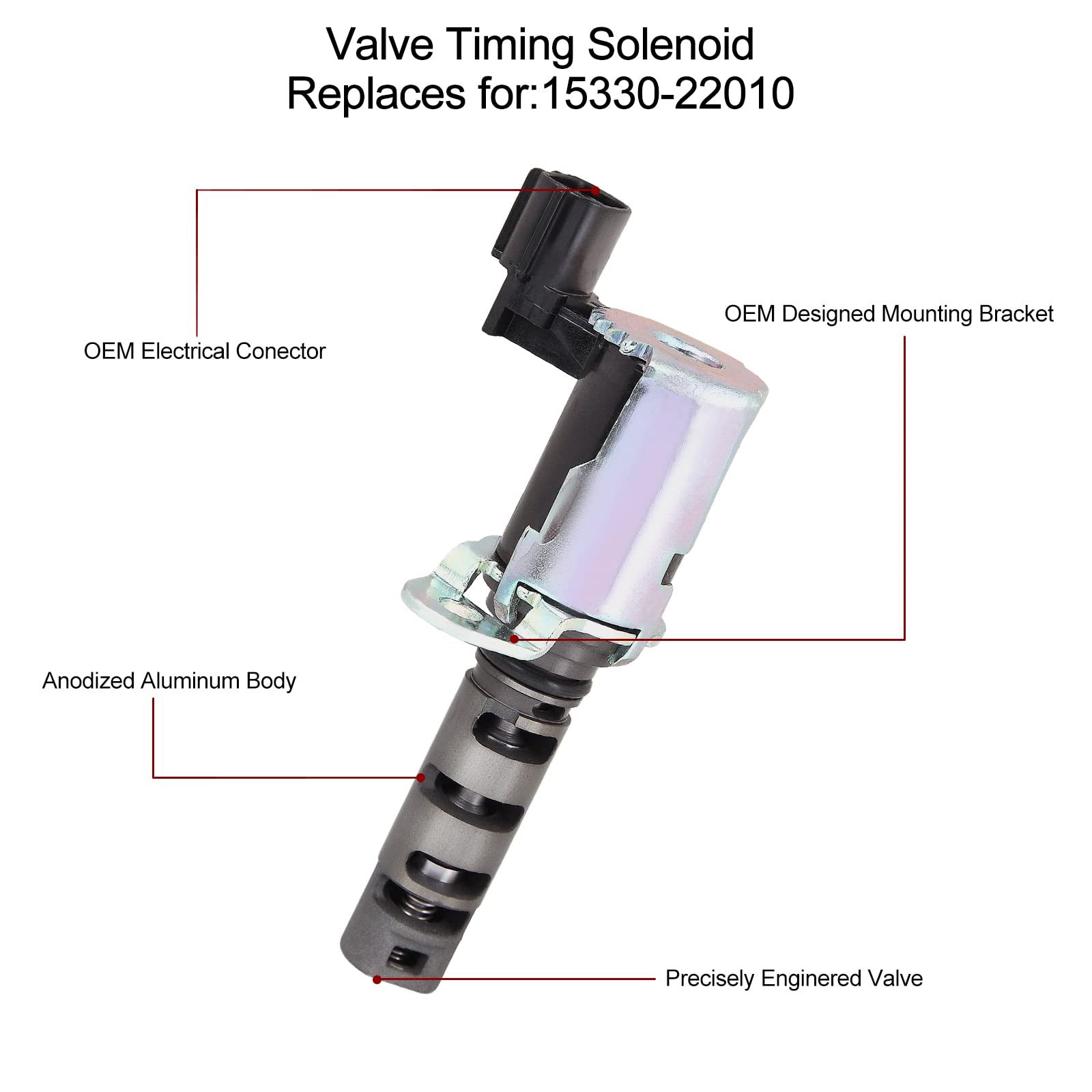 Solenoide VVT per Toyota Echo 2000-2005, Prius 2001-2009, Yaris 2007-2013, Scion xA xB 2004-2006 1.5L Motore Variabile Valvola Solenoide di Ricambio # 917-210 15330-210111 1533. 0-21010