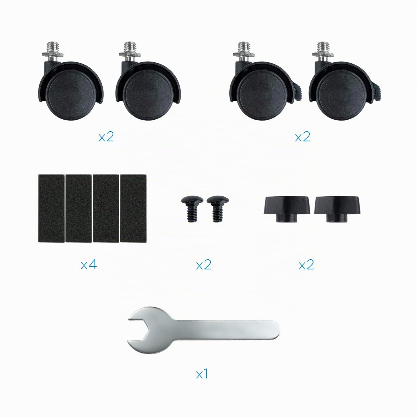 TooQ Support au sol pour CPU métallique roues 10 kg 119-209 mm noir