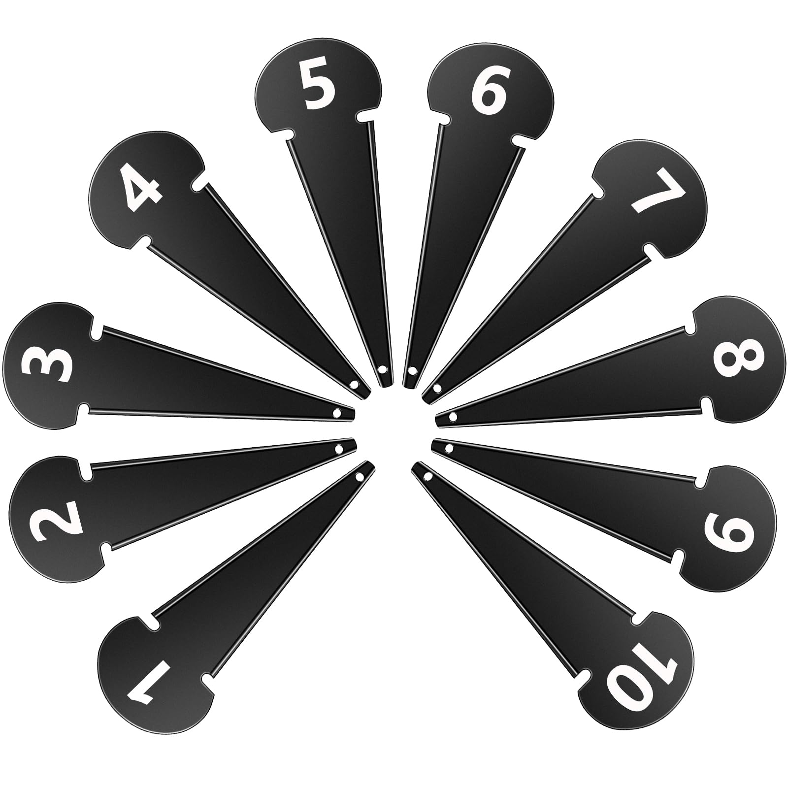 Professional Track & Field Equipment: 10-Piece Metal Discus/Shot Put Markers (Numbered 1-10)