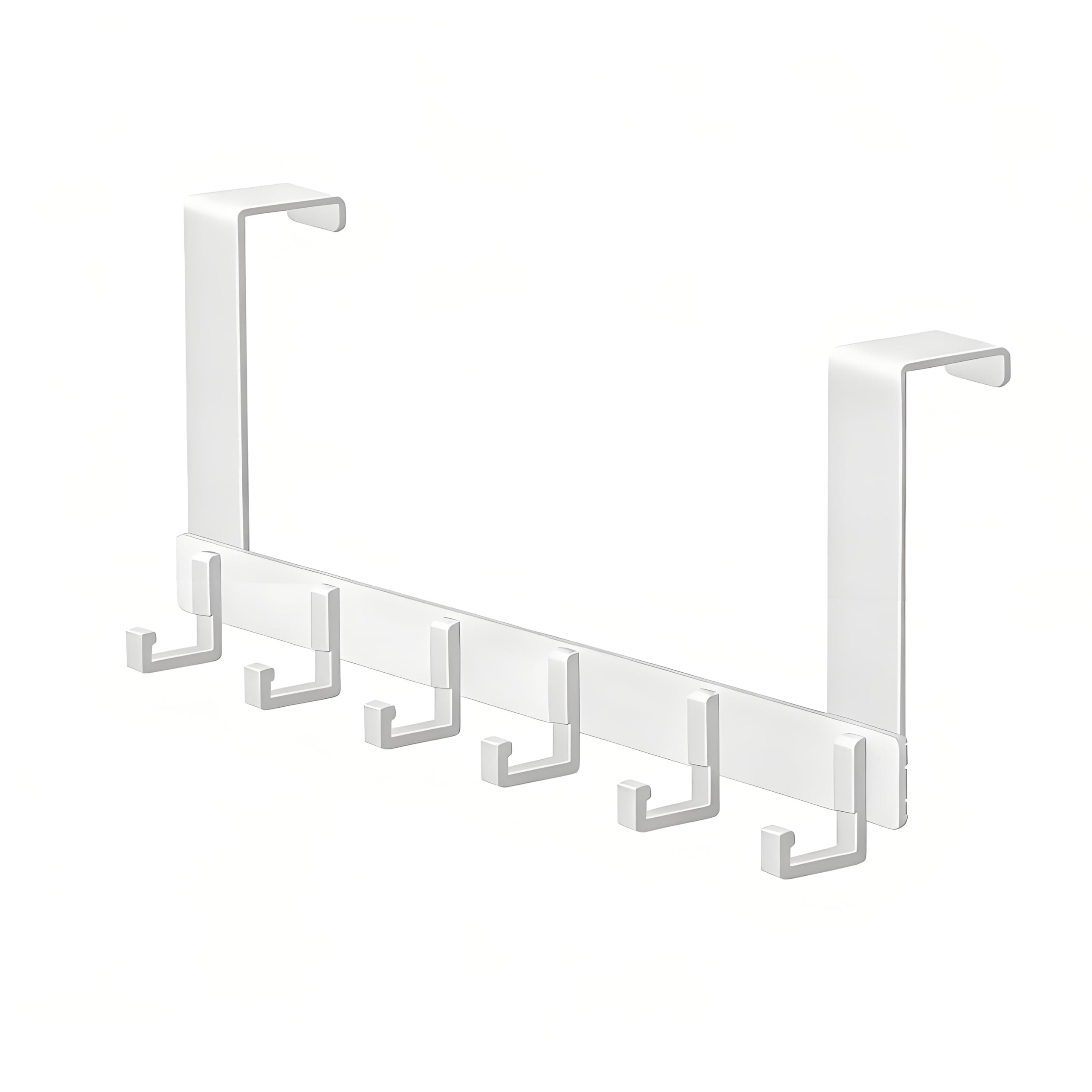 5-Hook Over The Door Hanger - Heavy Duty No-Drill Towel Rack, Sturdy Door Hooks for Bathroom, Bedroom & Kitchen | Holds Towels, Coats
