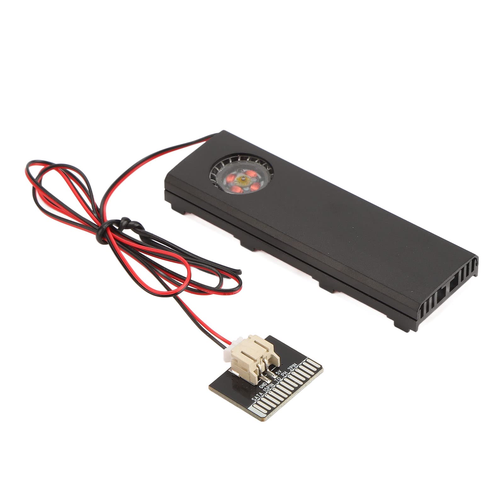 PUSOKEI M.2 Heatsink NGFF NVME SSD Heat Sink, 7000RPM Quiet Heat Dissipation 5V Fan with SATA Port Power Supply, Quadruple M.2 SSD Cooler Fan(Black)-image-37