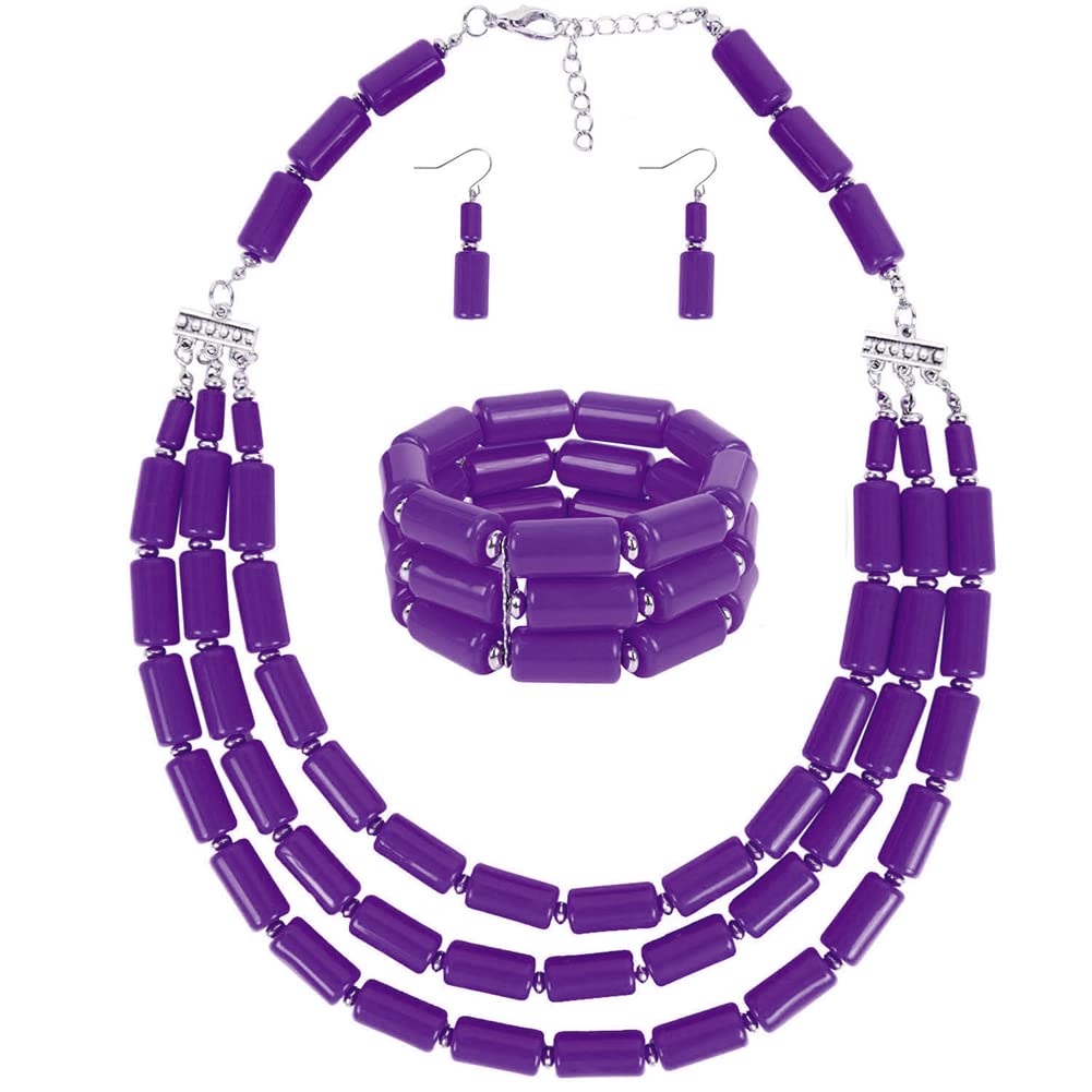 Conjunto de joyería bohemia para mujer con collar de cuentas 8