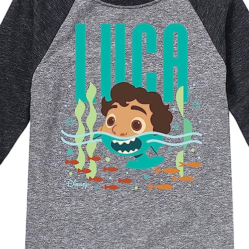 Disney Luca - Half Human Half Sea Monster Luca - Toddler and Youth Raglan Graphic T-Shirt3