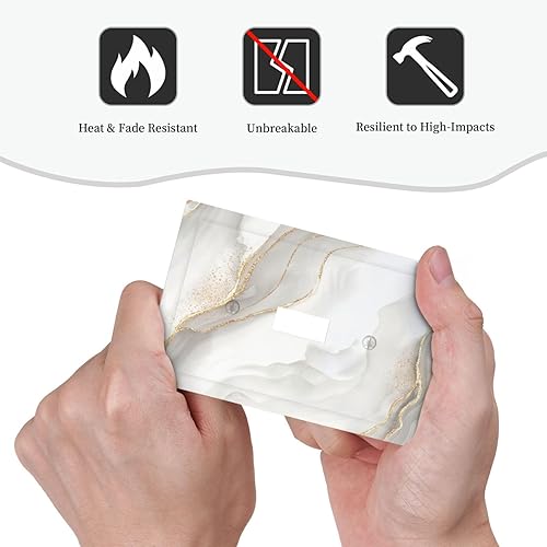 Miniatura 6 de Cubierta de interruptor de luz de palanca individual de 1 banda de mármol blanco dorado gris cubierta de pared cubiertas de enchufes eléctricos