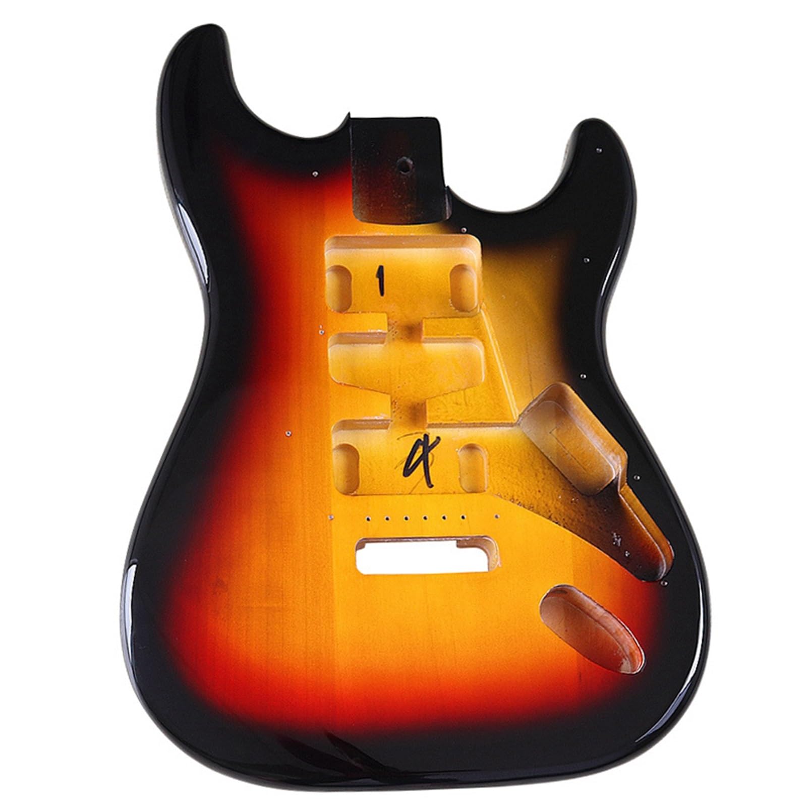 Guitar Body Kit Sunset Color Bright Single Rocker Guitar Body Modification DIY Instrument Accessories