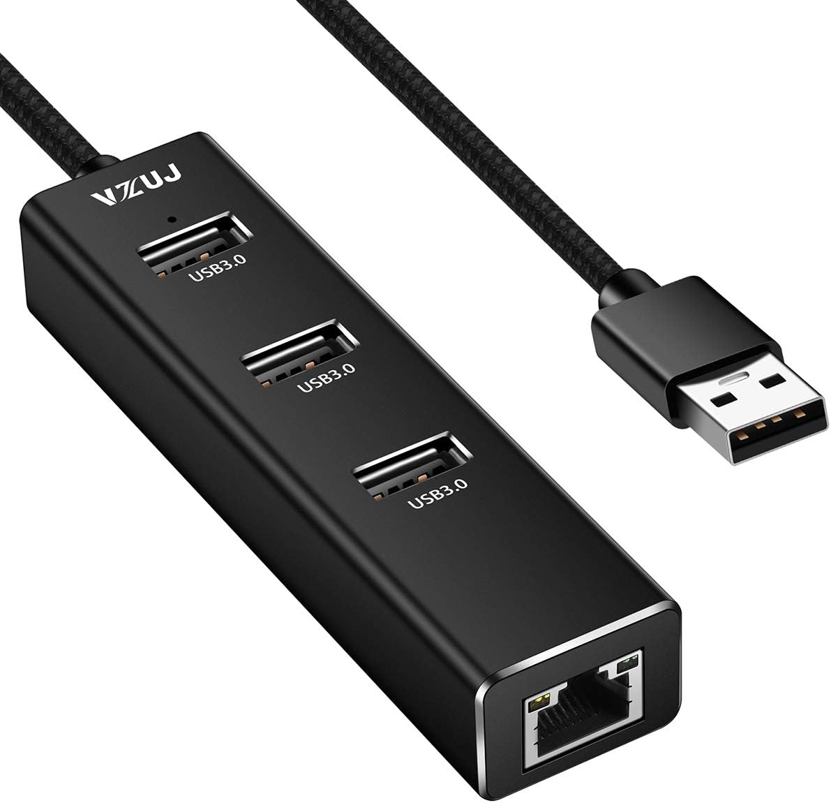 USB 3.0 to Adapter,VZUJ 3 Port USB 3.0 Hub with 10