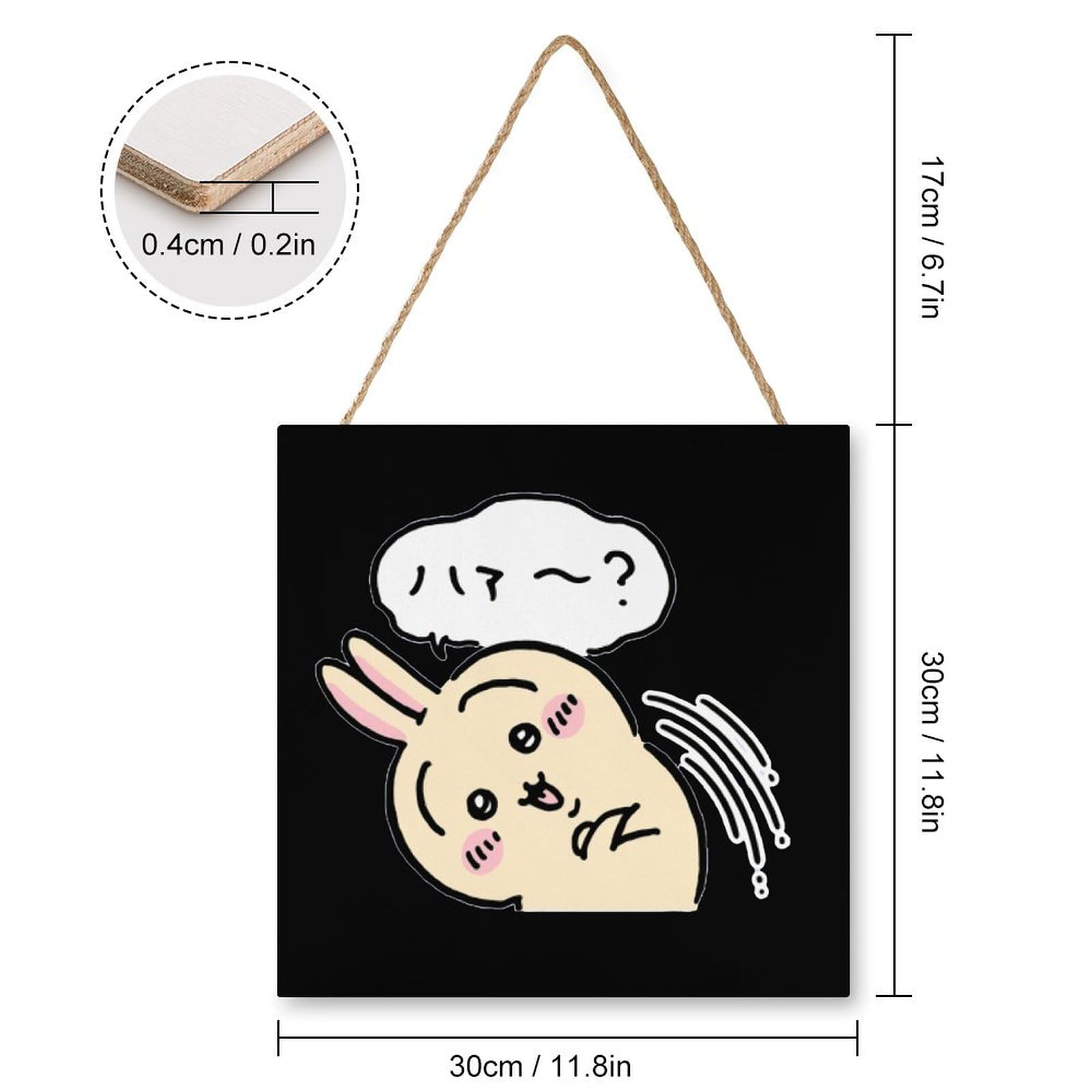Amazon | 木の看板 ちいかわ 木製吊り看板 ウッドサイン ウェルカム