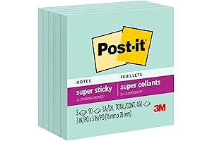 Post-it Super Sticky Notes: Perfect Teal School Supplies for Students