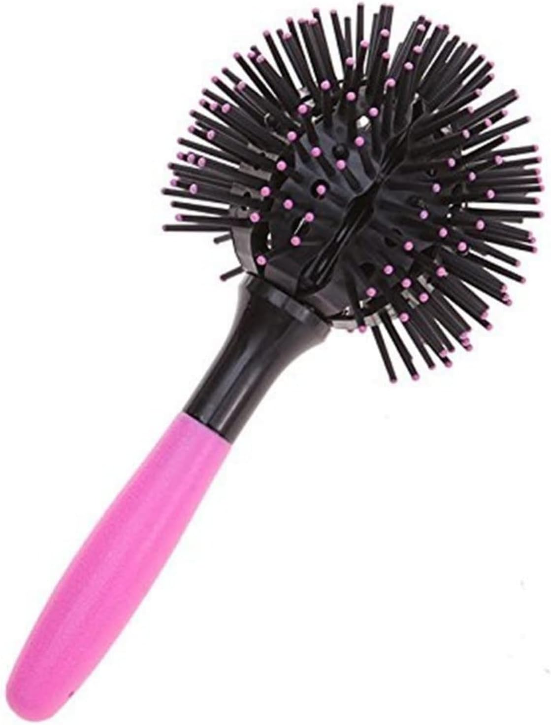 HALAMODO Hair Brush,Ball Blowdry Hair Brush, 3D Bomb Curl Hairbrush Styling Salon Round Hair Curling Curler Comb Hair Tool for Making Curly Hair Sphere,Thermal