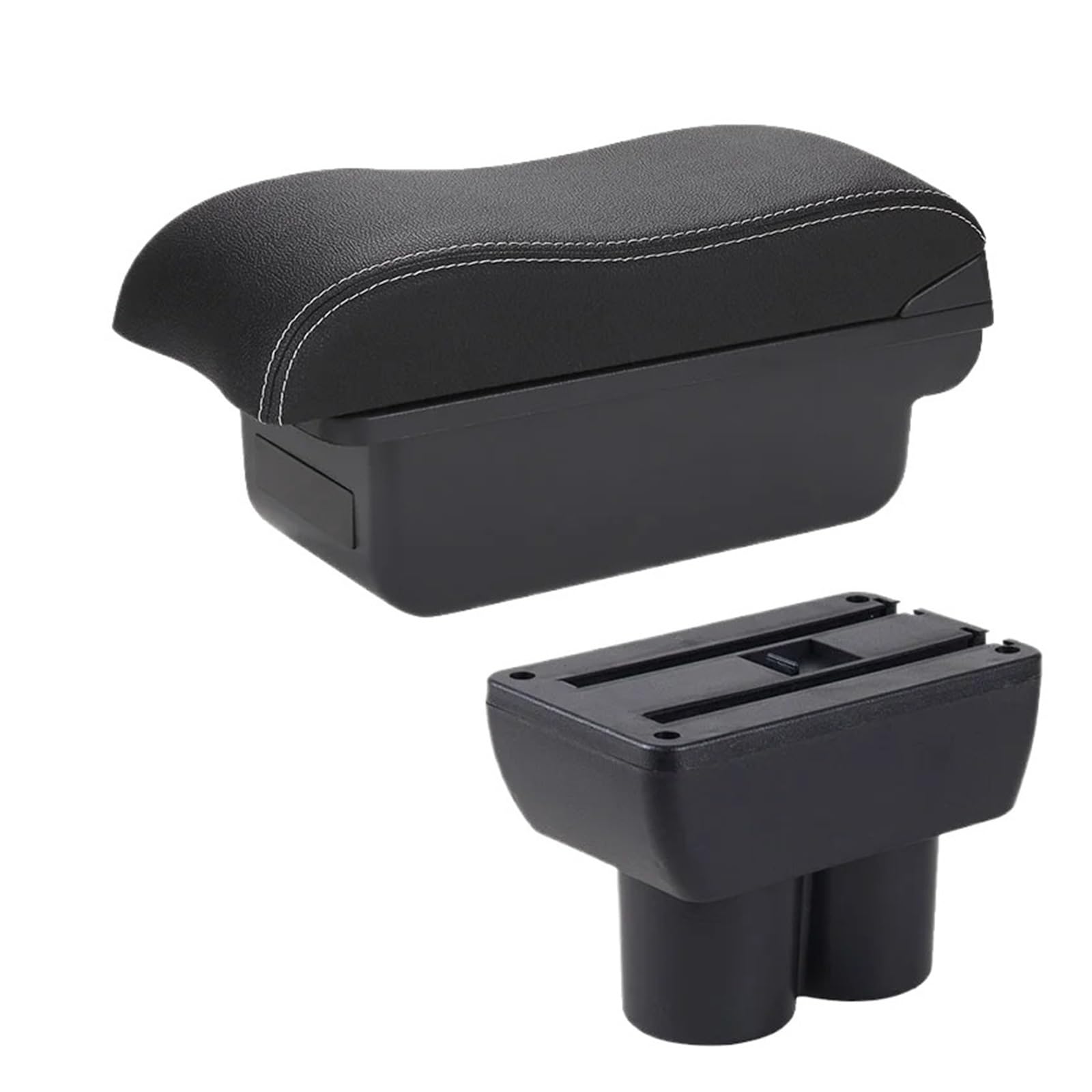 Umdjju C3 Black White Nousb For Suzuki For Jimny Jb23 Jb43 1999-2017 Retrofit Parts Storage Box Interior Details Car Accessorie Car Centre Console Armrest Box(C3 Black White Nousb)