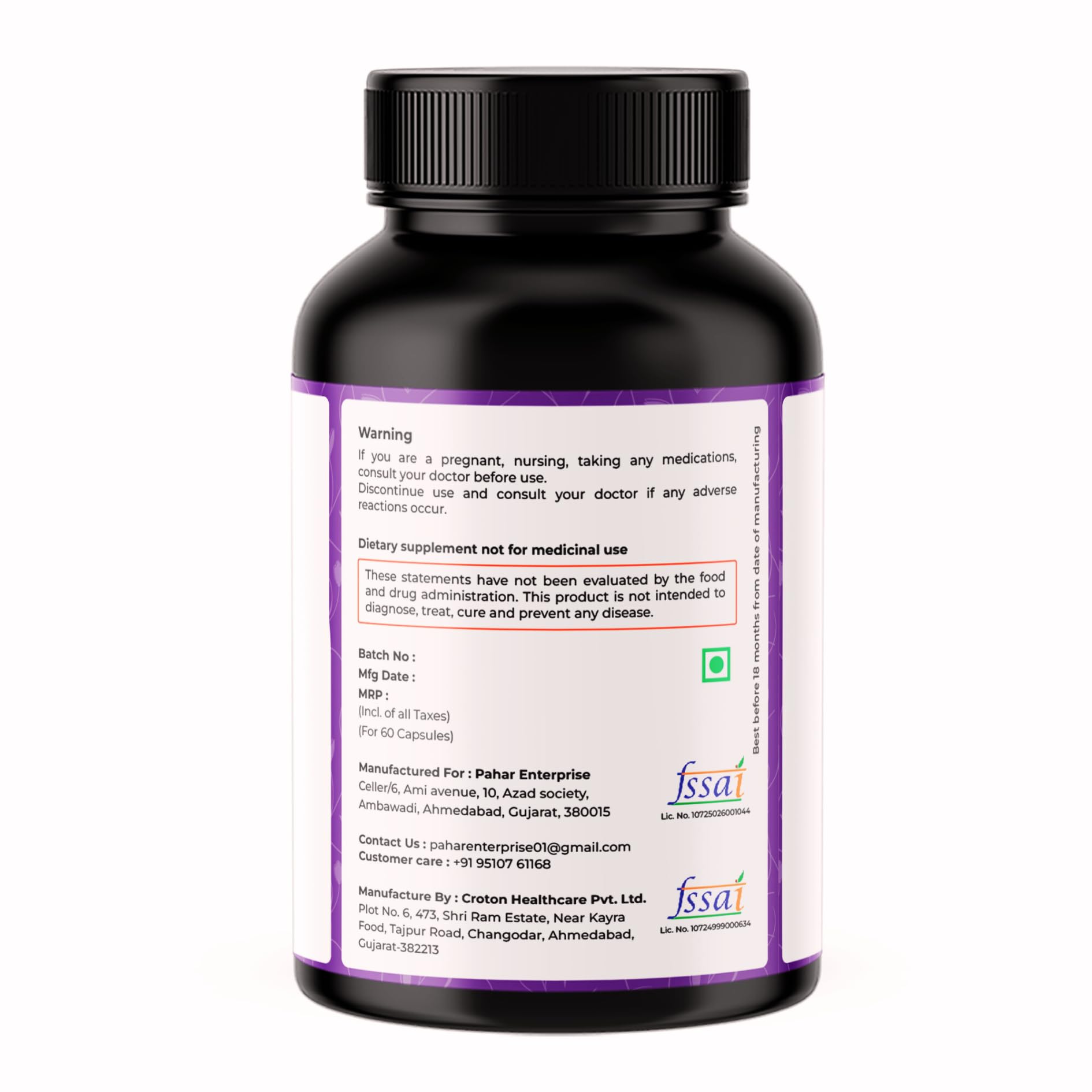 VREEX Choline & Inositol 500 mg β Supports Brain Function, Liver Health & Fat Metabolism, Nootropic Supplement- 60 Veg Capsules (Pack of 2) 2