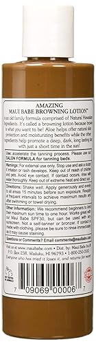 Miniatura 4 de Maui Babe Browning Lotion - Loción bronceadora al aire libre de 8 onzas con guantes de bronceado facial y corporal, increíble kit de loción