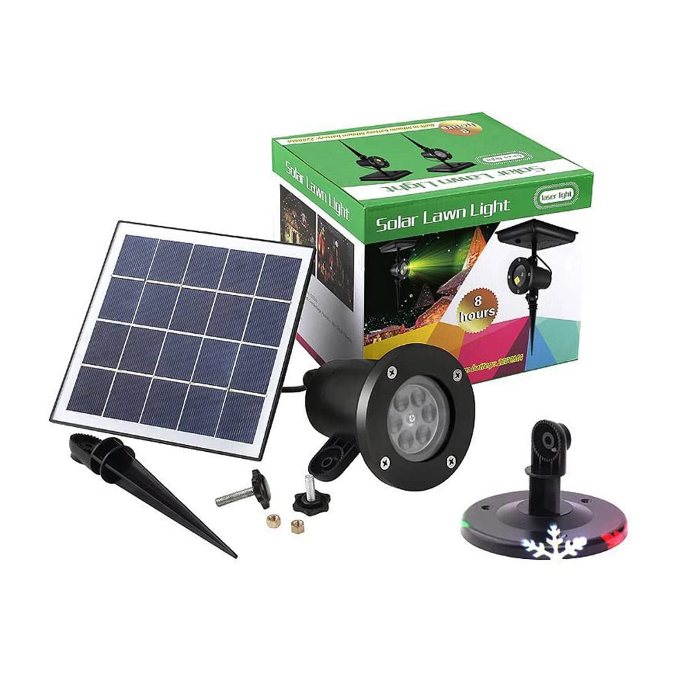 Le Projecteur Solaire De Flocon De Neige LED Imperméable De Chutes De Neige Allume La Lampe Extérieure De Paysage De Jardin Pour L'usage De Noël De Noce,Blanc