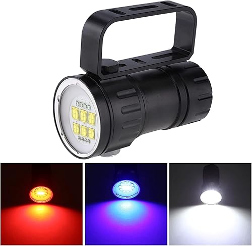 Miniatura 3 de Linterna de buceo, linterna de buceo, linterna de buceo LED impermeable para exteriores, luz de buceo de energía recargable, linterna profesional de
