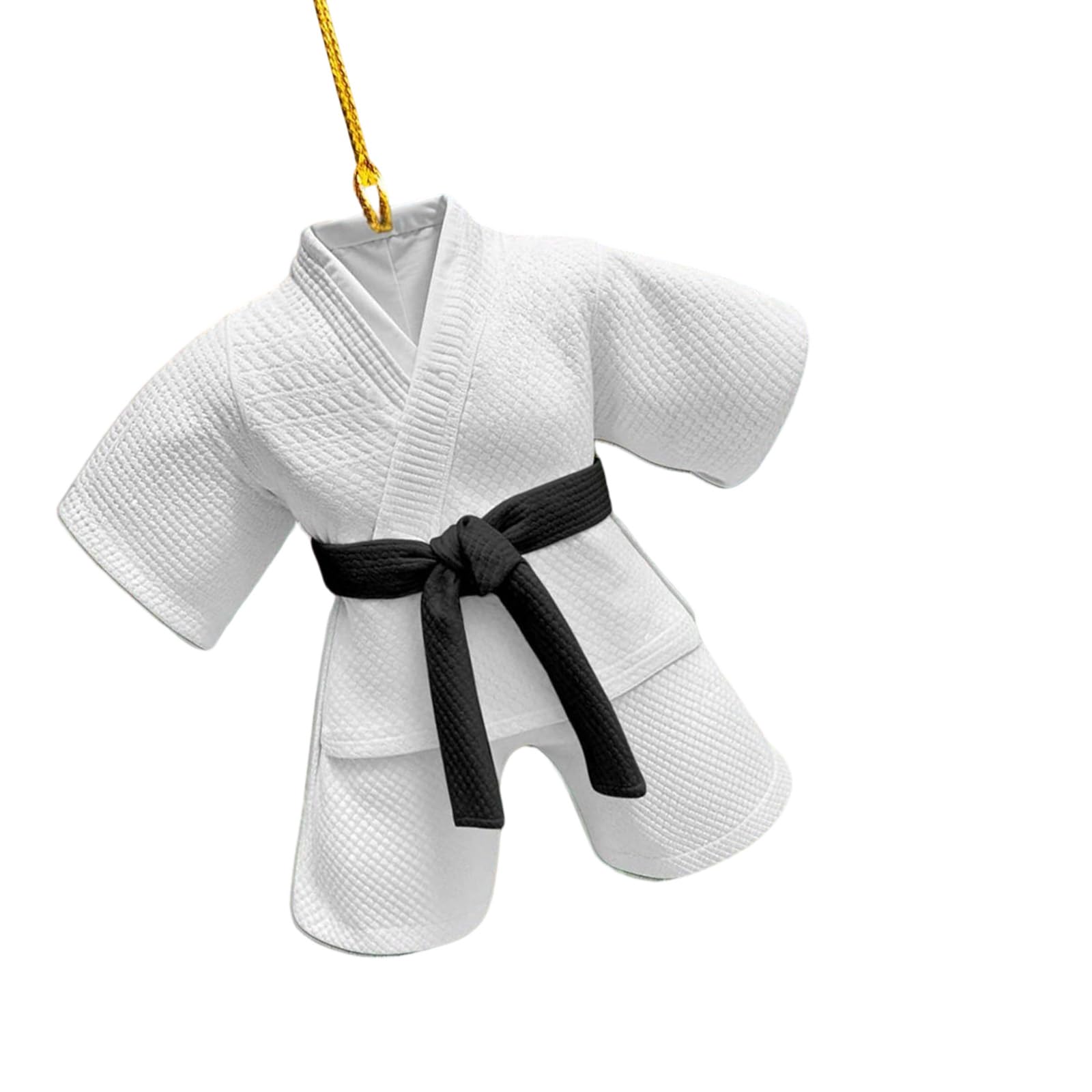 Car Decor Taekwondo Suit Pendant Rearview Mirror Mount Sport Theme Ornament Charm 2D Hanging Decoration Car Accessories Gift