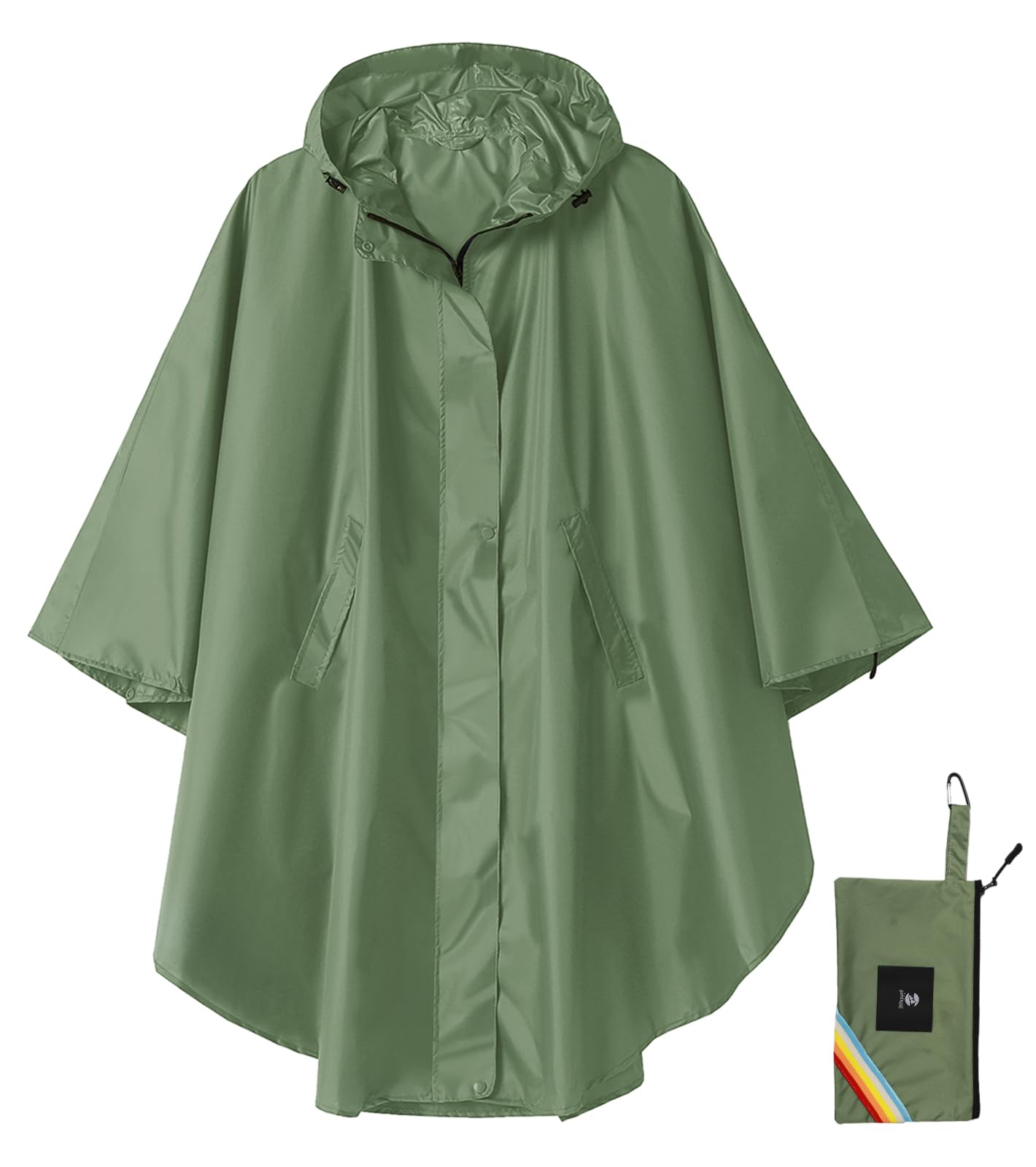 SaphiRose Poncho de pluie imperméable à capuche pour hommes et femmes, pour adultes