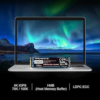 Amazon | ARCANITE SSD 128GB PCIe Gen 3.0 ×4 NVMe 内蔵M.2 2280