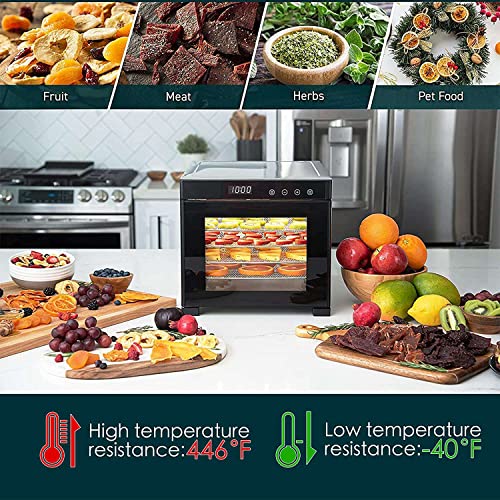 OSHLANT Packung mit 6 Dörrautomaten aus Silikon, quadratische Dörrschalen, antihaftbeschichtet, für Fleisch, Gemüse, Obst, Lebensmittel-Trocknermatte – Bild 5