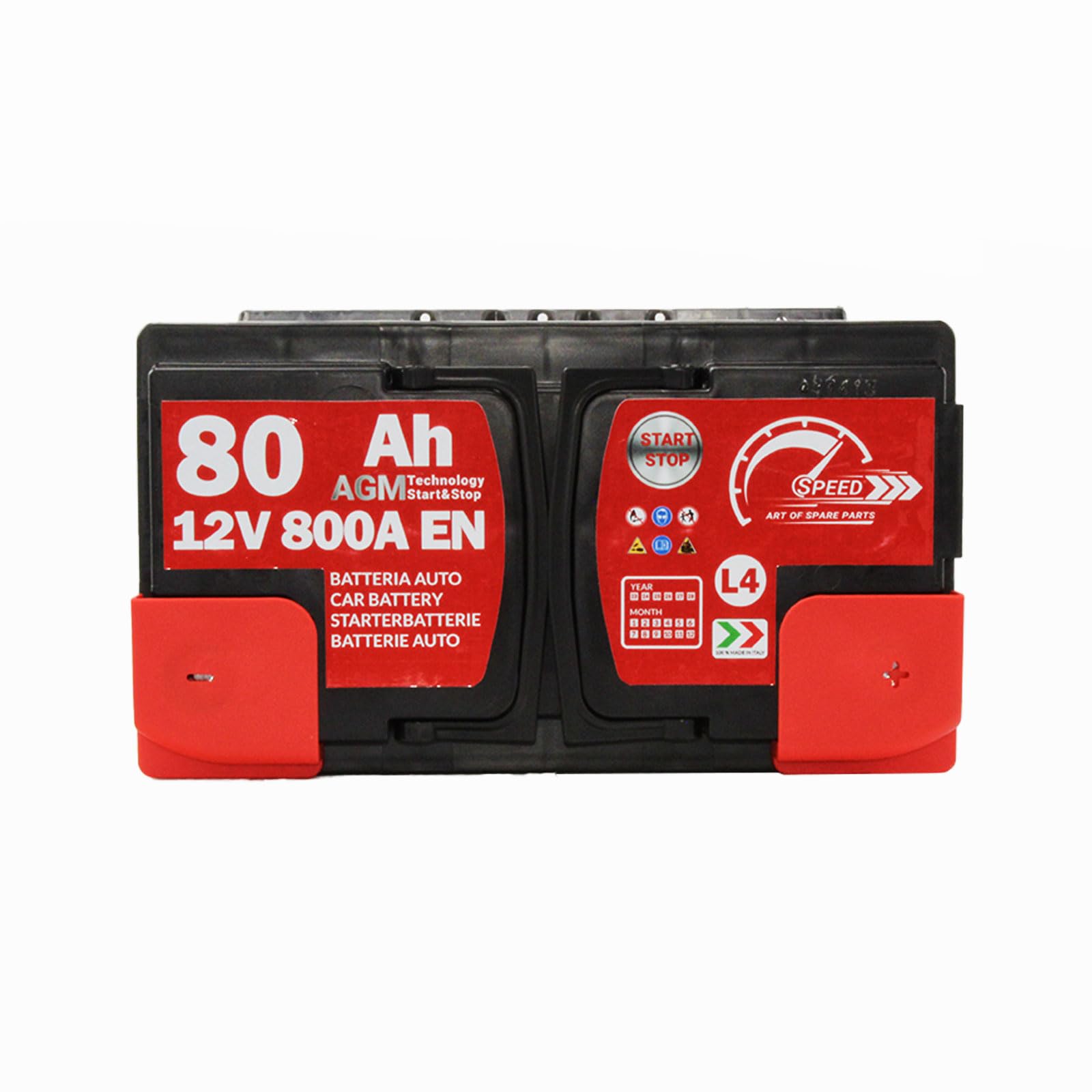 Batterie voiture Speed Start&Stop 80Ah 800A 12V AGM Speed Technologie AGM