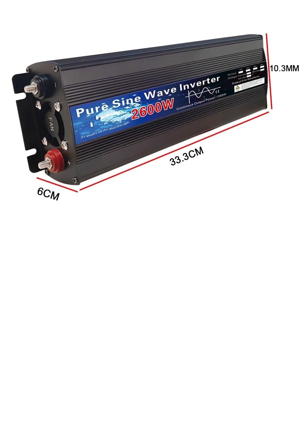 Inverter Onda Pura Inverter A Onda Sinusoidale Pura 1600W 2000W 1000W DC 12V / 24V AC 110V 220V 50Hz 60Hz Potenza Convertitore Domestica Energia Solare Convertitore(12V,110V-60Hz,2600W)