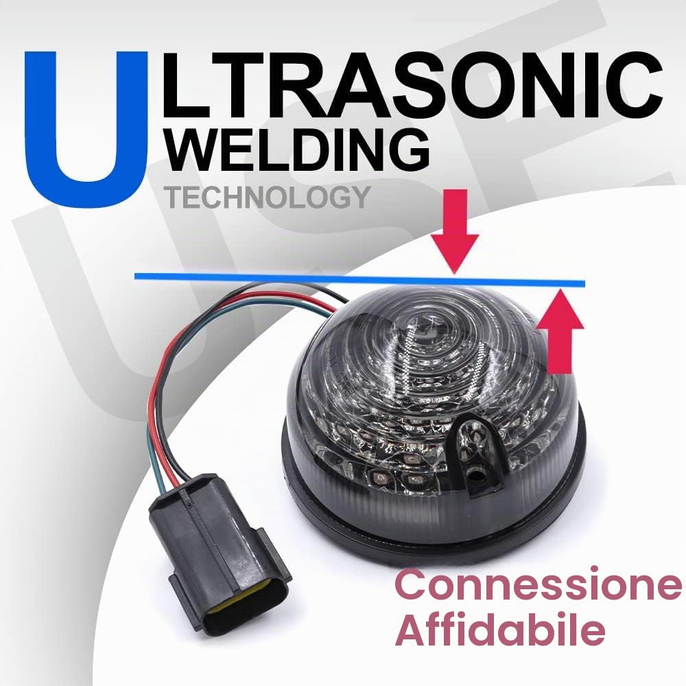 10PCS Kit completo di aggiornamento lente fumé Fanale posteriore Fendinebbia Luce retromarcia Luce laterale anteriore compatibile con L/and-Rover Defender 90/110