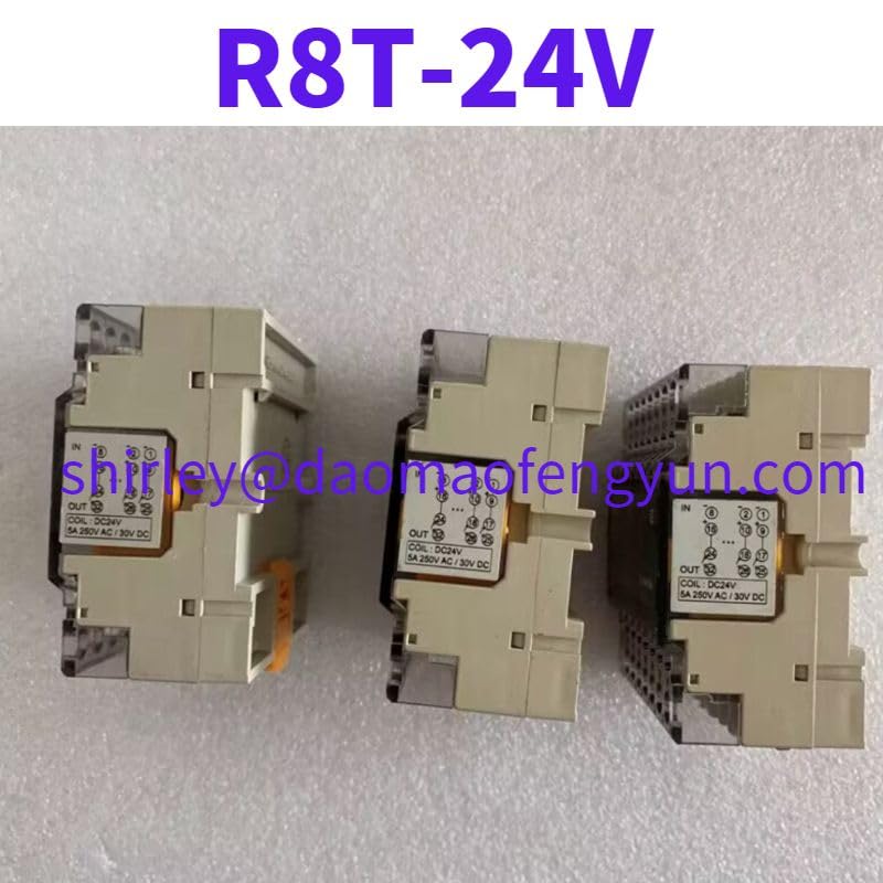 Industrial Electrical Motor Equipment Tool Parts Used Safety Relay R8T-24V - (Voltage: R8T-24V)