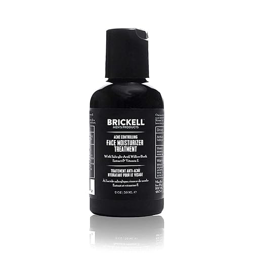 Brickell - Tratamiento hidratante facial para hombre, tratamiento hidratante facial natural y orgánico para eliminar el acné, tono de piel uniforme