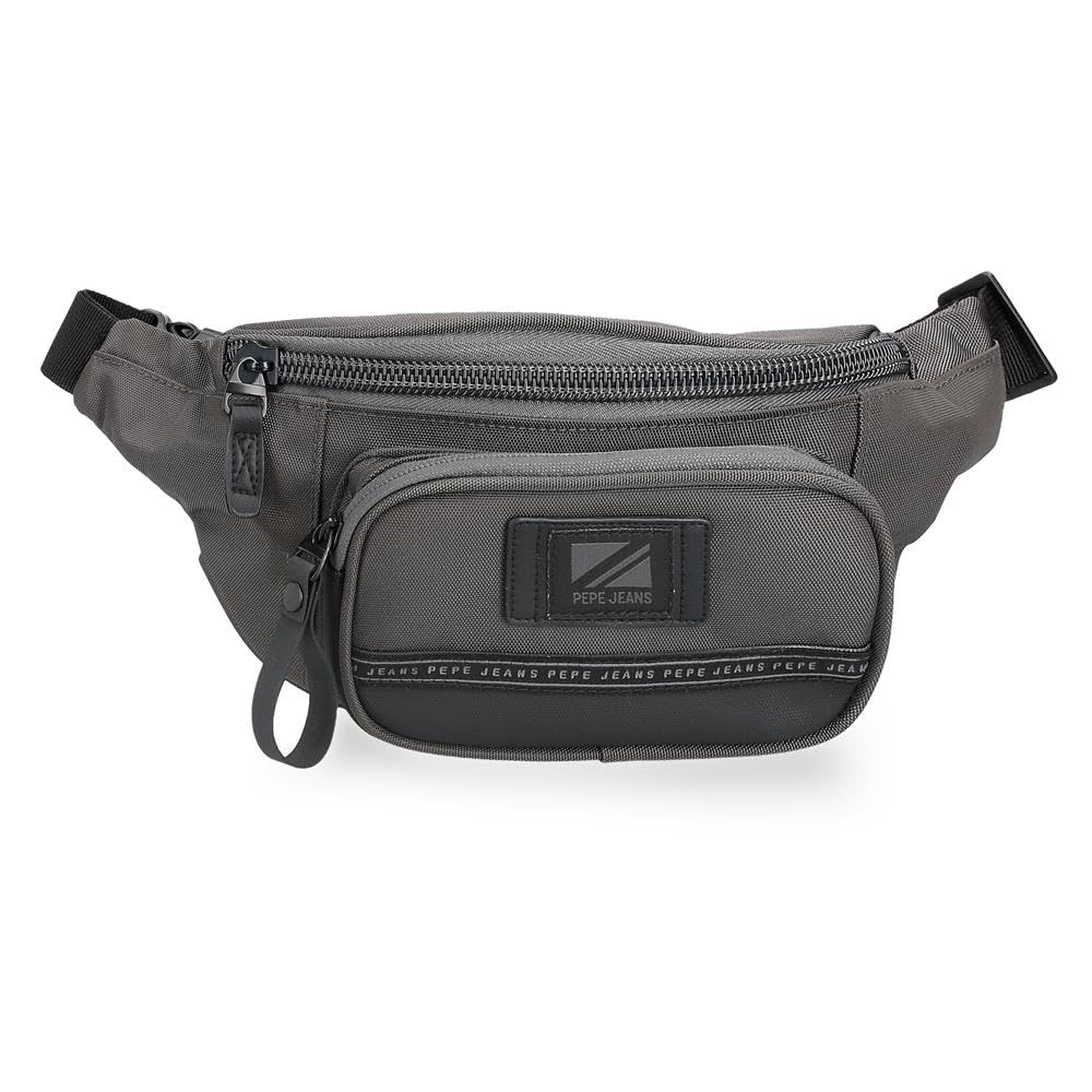 Pepe Jeans Stratford Waist Bag Grey 30x13x5 cm Polyester, Grey, One Size, Fanny Pack