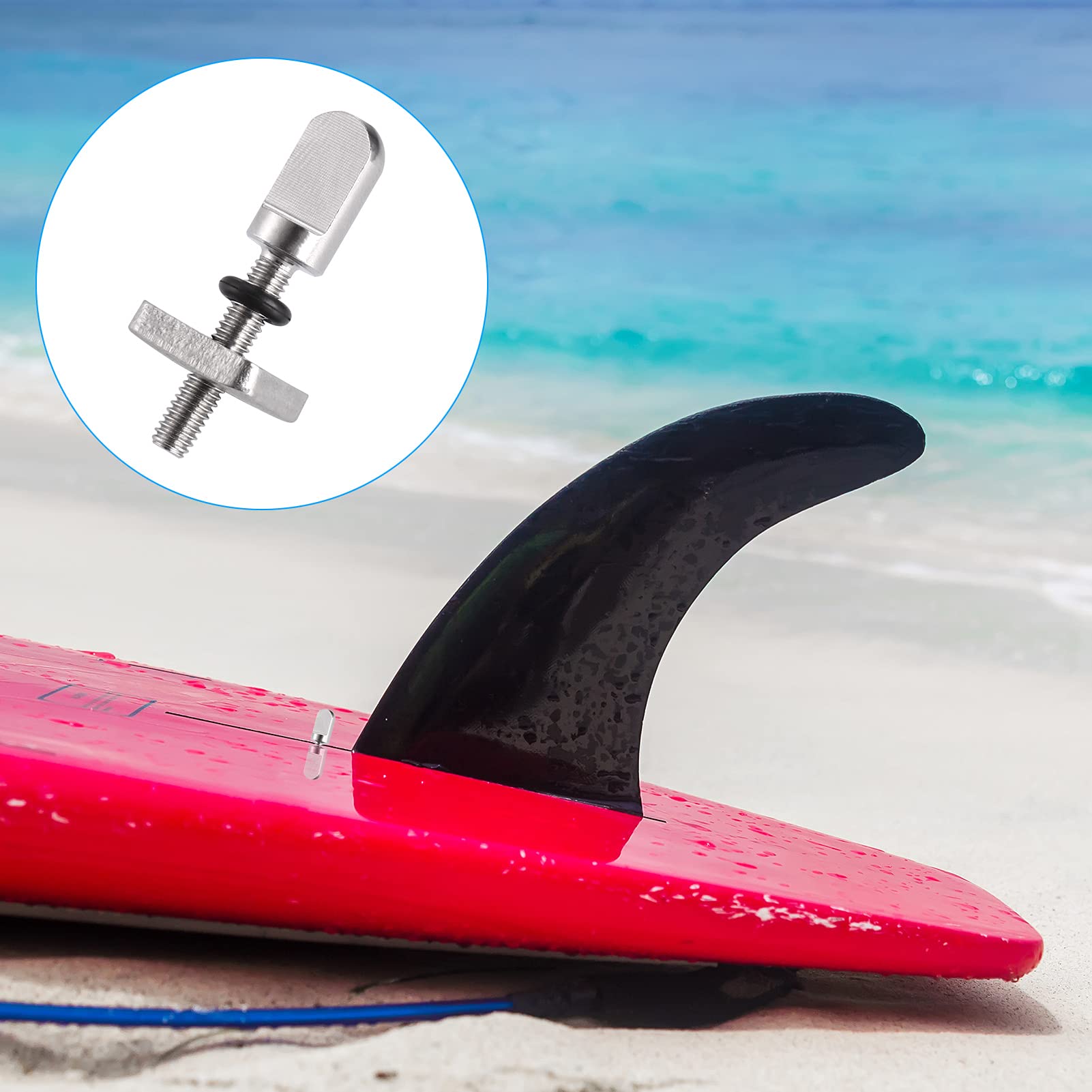 Zocipro 4 Piezas Tornillo Quillas Surf de Acero Inoxidable con Caja
