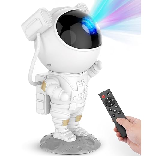 Star Projector Galaxy Night Light - Astronaut Space Projector, Starry Nebula Ceiling LED Lamp with Timer and Remote, Kids Room Decor Aesthetic, for Christmas & Birthdays